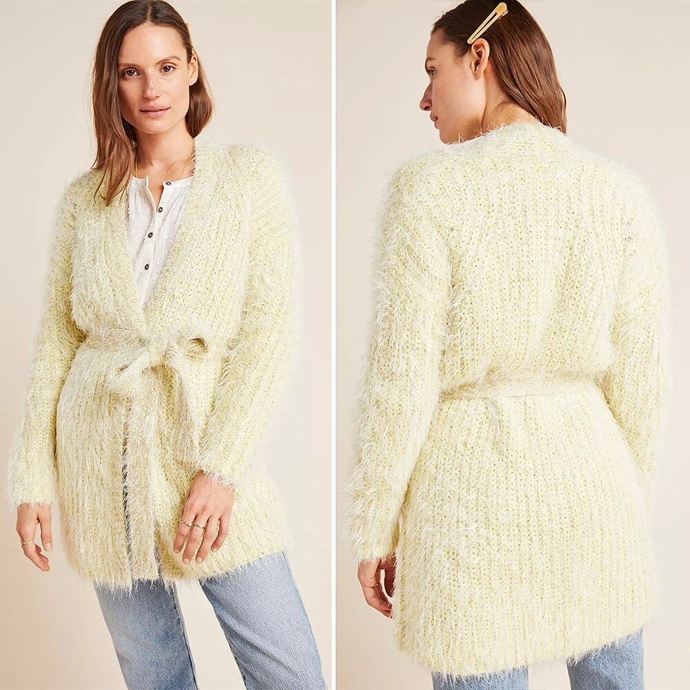 Anthropologie Larkin Shimmer Knit Cardigan Sweater - XS - New